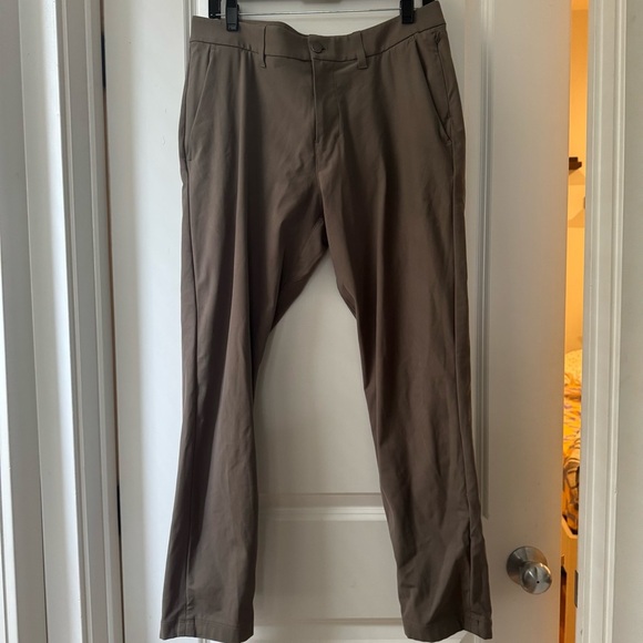 Lululemon Athletica Tan Chinos Classic Flat-Front Design ABC - Picture 1 of 9